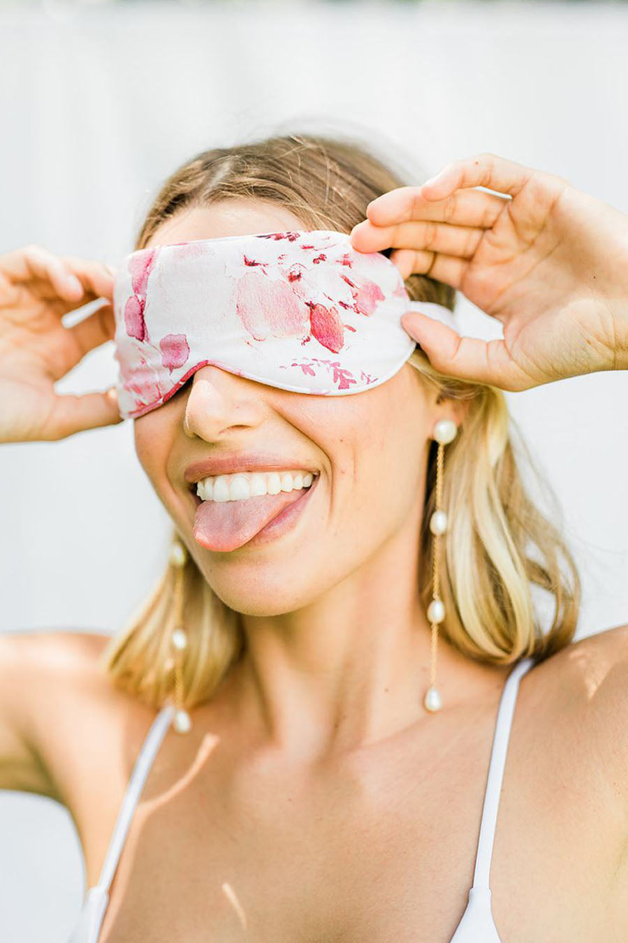 Botanical love Floral print sleep mask