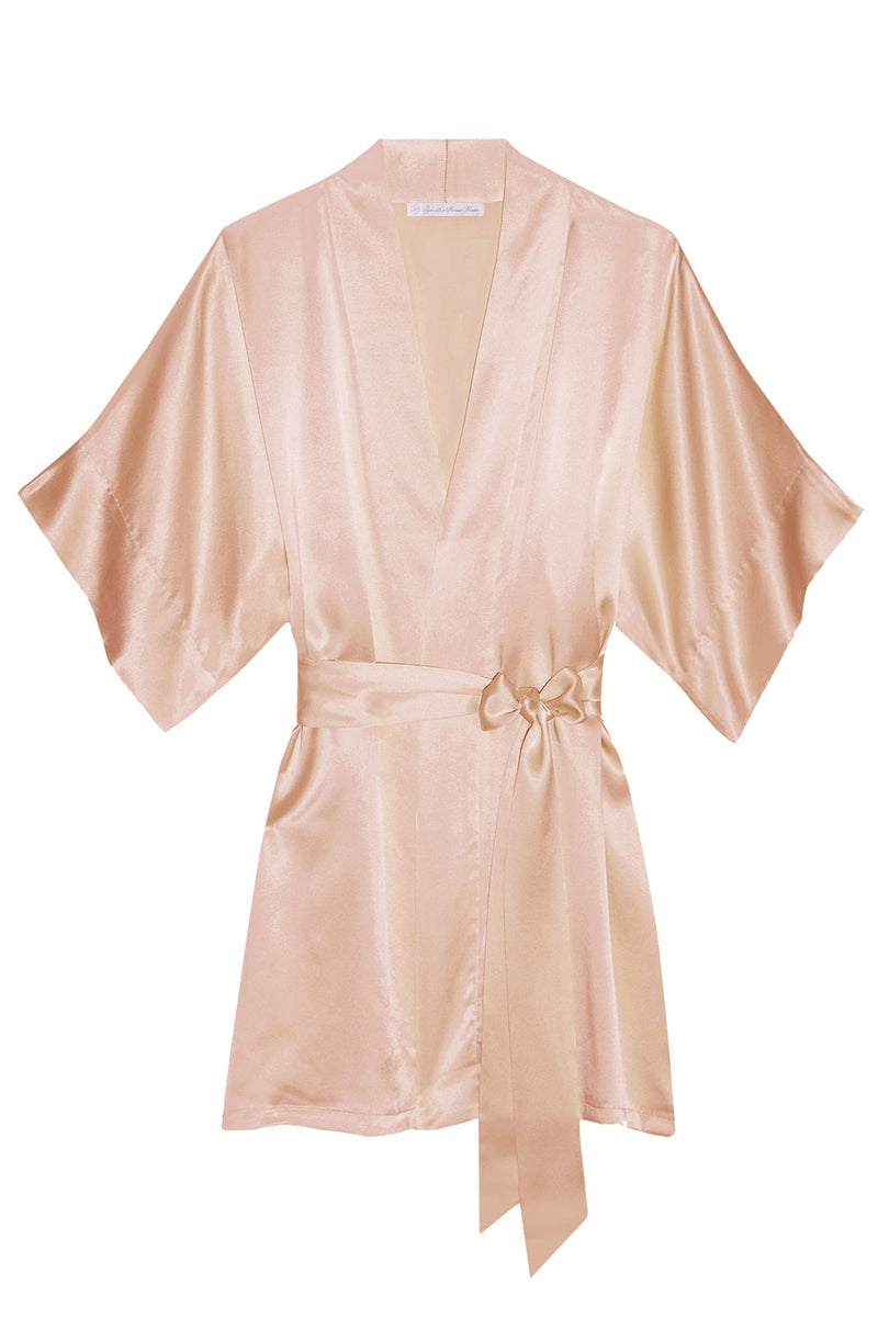 Samantha bridal robes Earth silk in s colors bridesmaids kimono robe – 